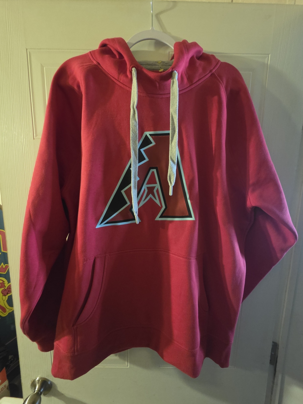 Antigua Red Crewneck Hoodie with Arizona Diamondbacks Logo